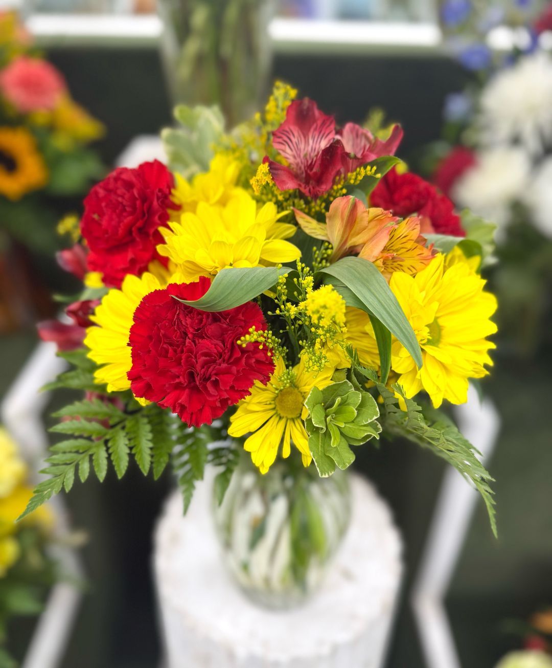 Lemon Glow Arrangement In the Cooler