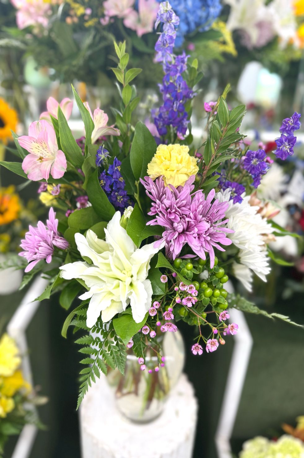 Lavender Love Arrangement In the Cooler