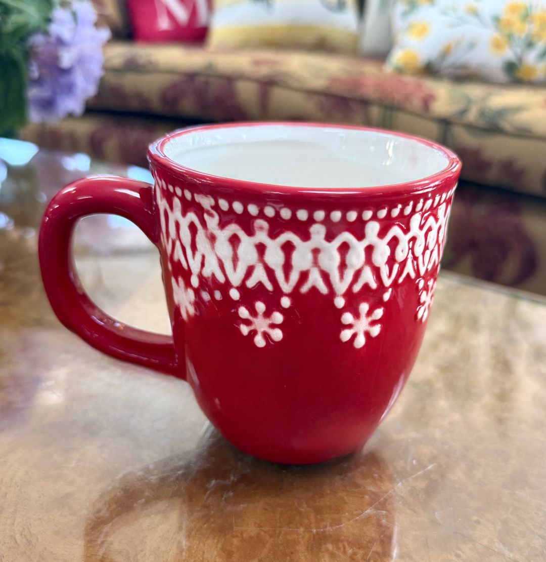 Red & White Holiday Cheer Mug