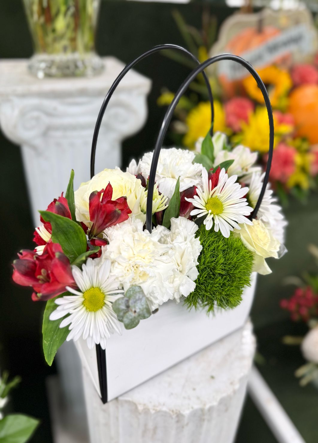 Flower Tote Bag Arrangement In the Cooler