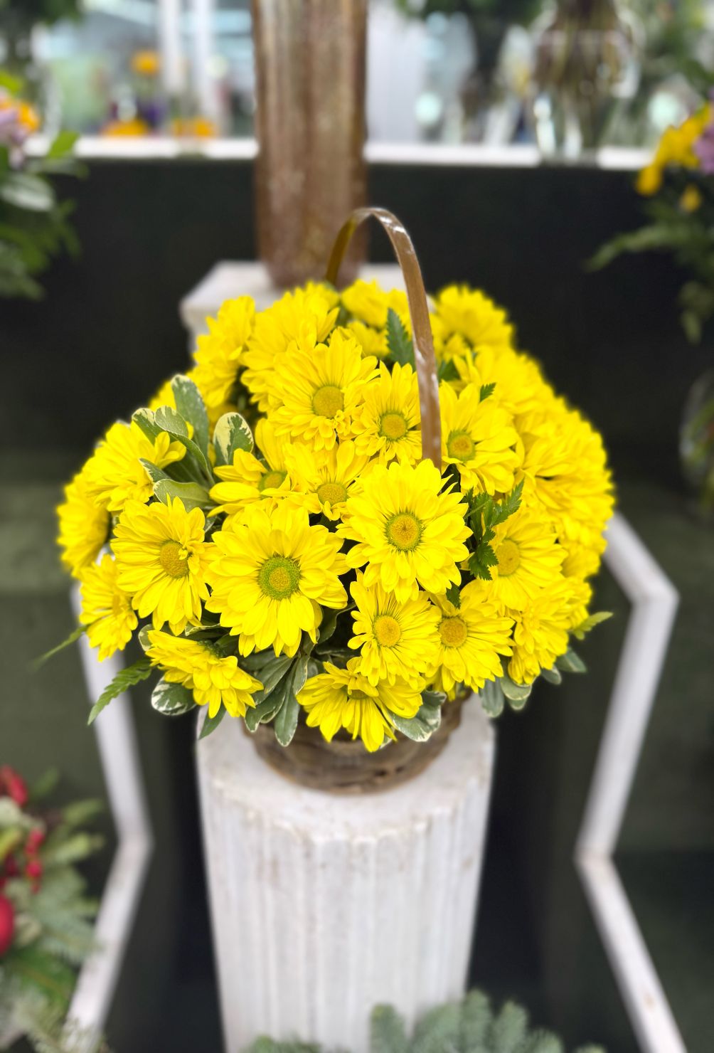 Sunny Cheer Basket Arrangement In the Cooler