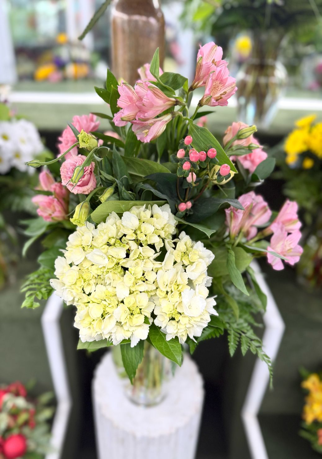 Pink Petals Arrangement In the Cooler