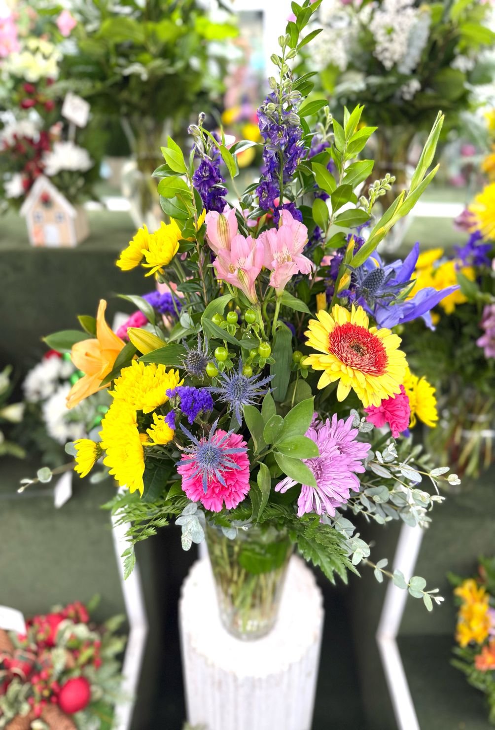 Bright & Bold Arrangement In the Cooler