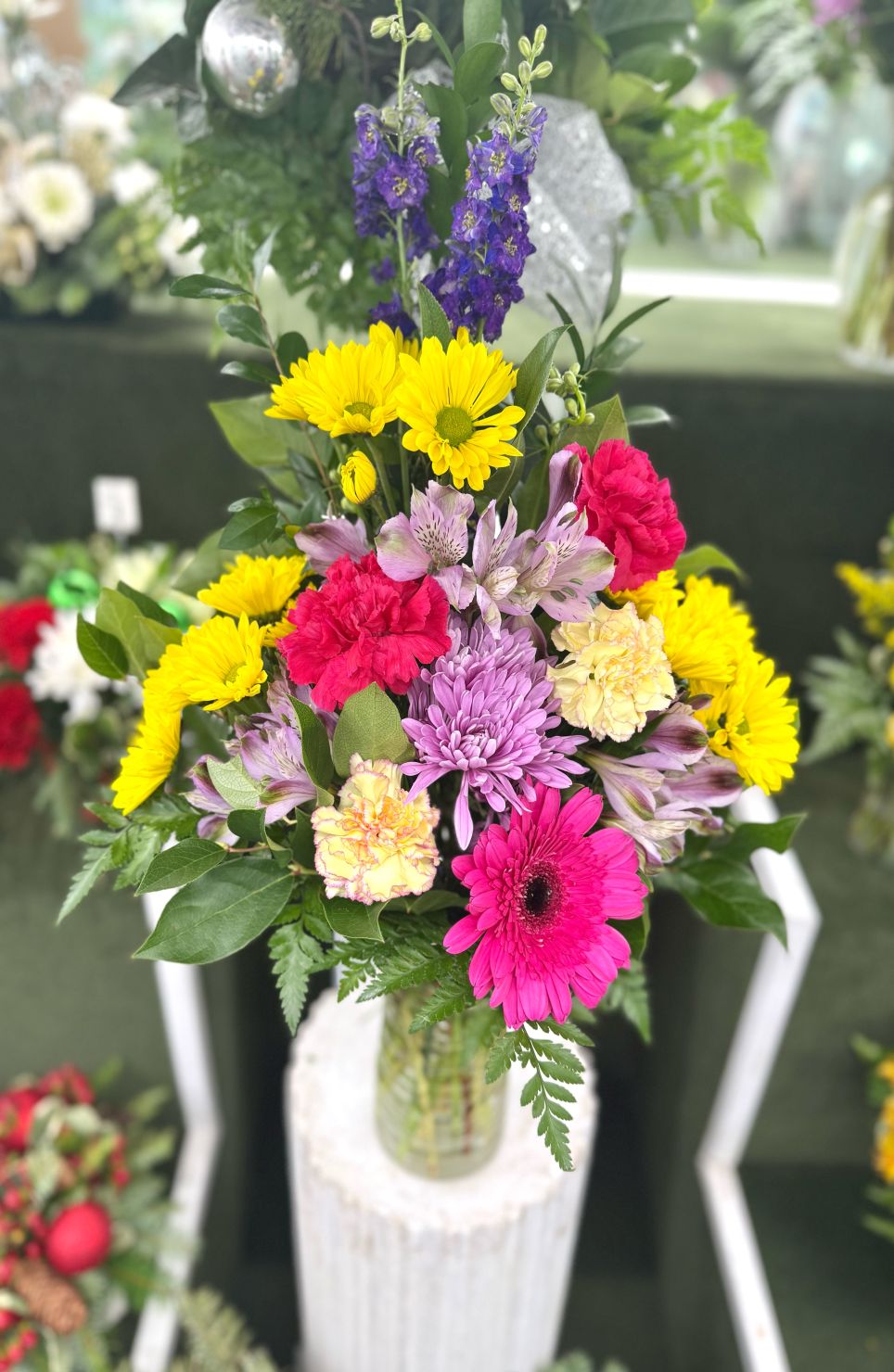 Bright & Bold Arrangement In the Cooler