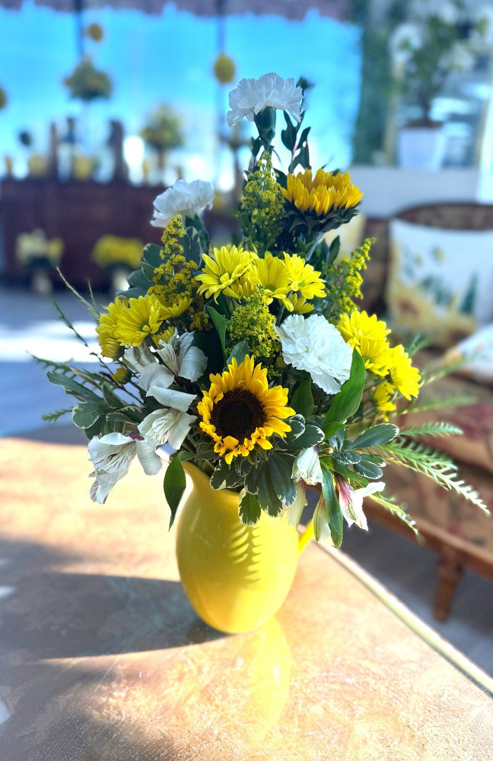 SunFlower Sunshine Pitcher Arrangement 