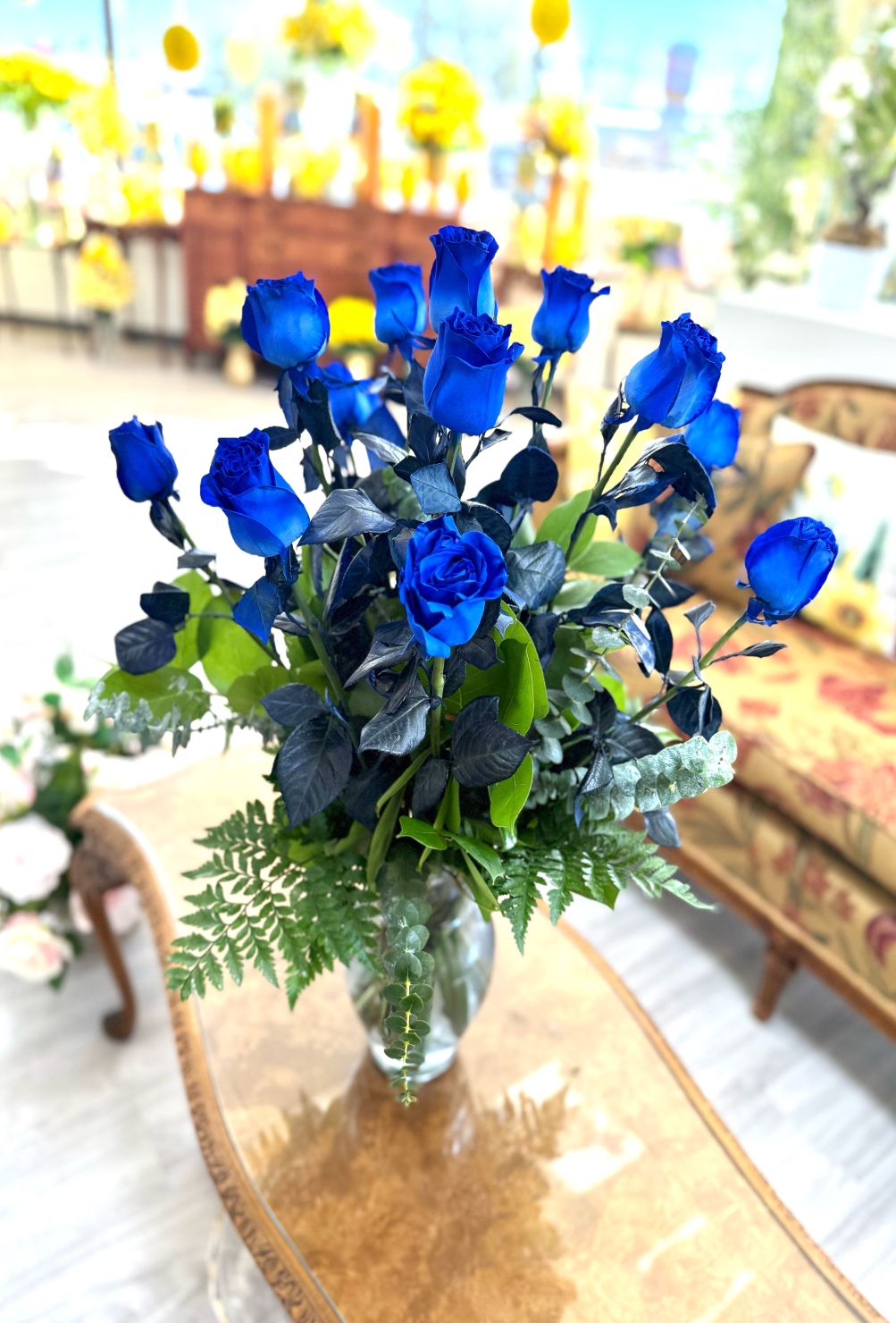 Dozen Royal Blue Long-Stemmed Roses