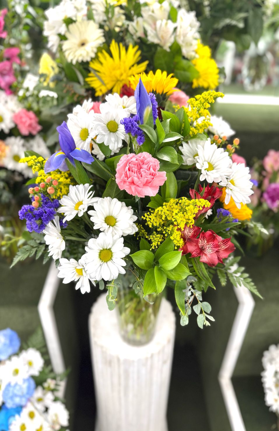 Beautiful Blooms Arrangement In The Cooler