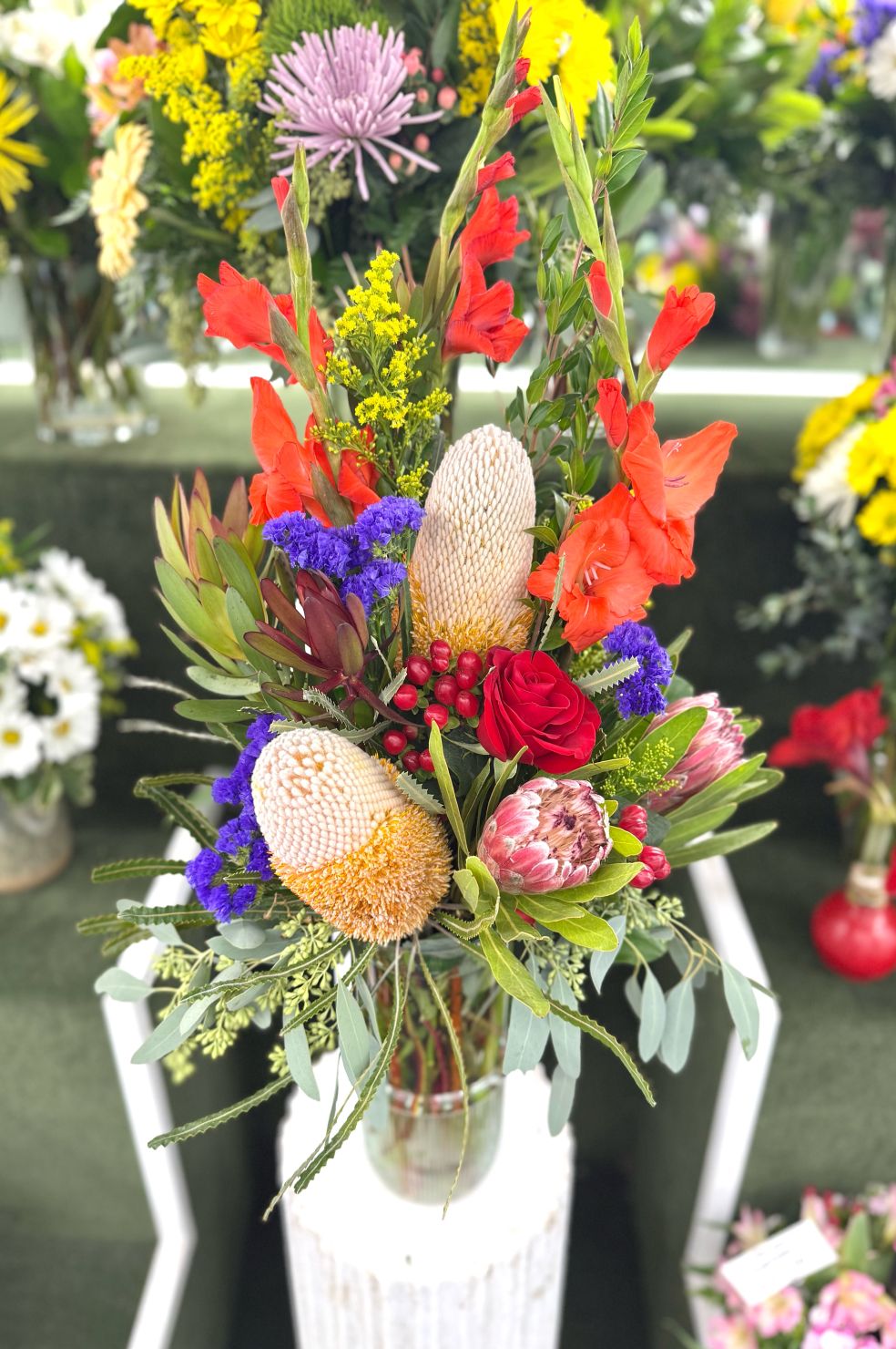 Tropical Paradise Arrangement In the Cooler