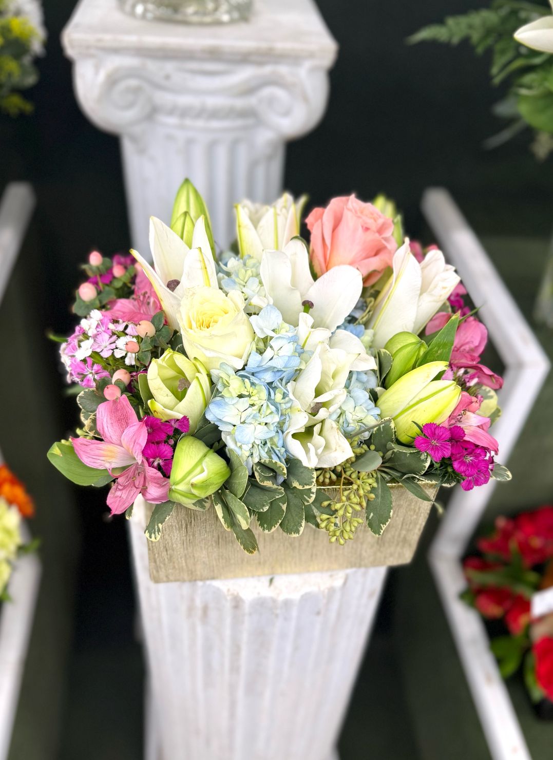 Golden Elegance Arrangement In the Cooler