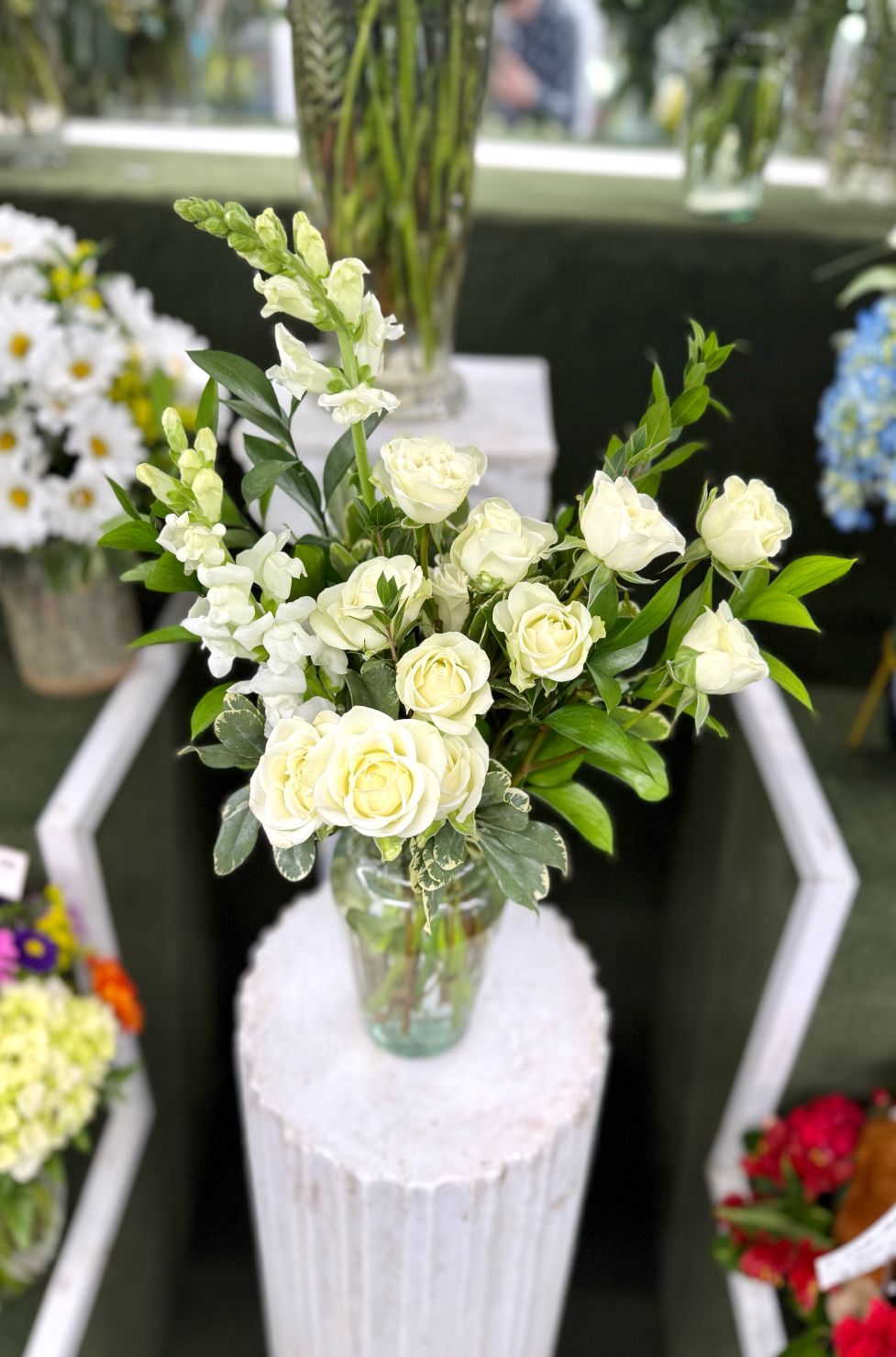White Wonders Arrangement In the Cooler