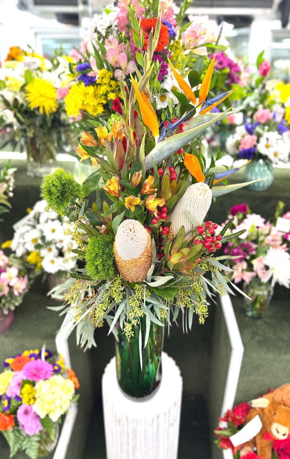 Tropical Paradise Arrangement In the Cooler
