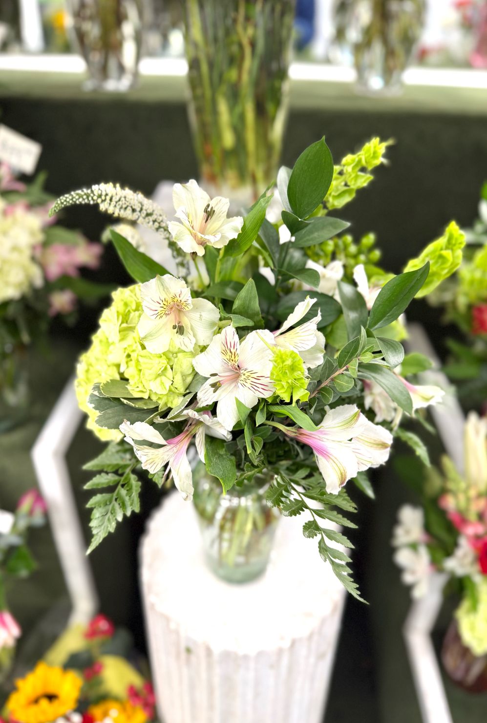 White Whispers Arrangement In the Cooler