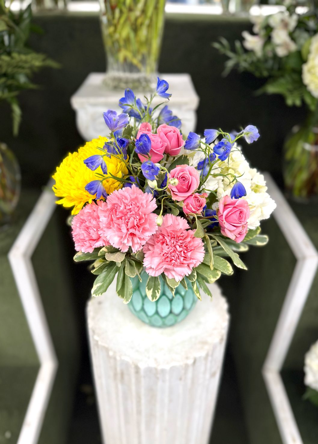 Sweet Spring Arrangement In the Cooler