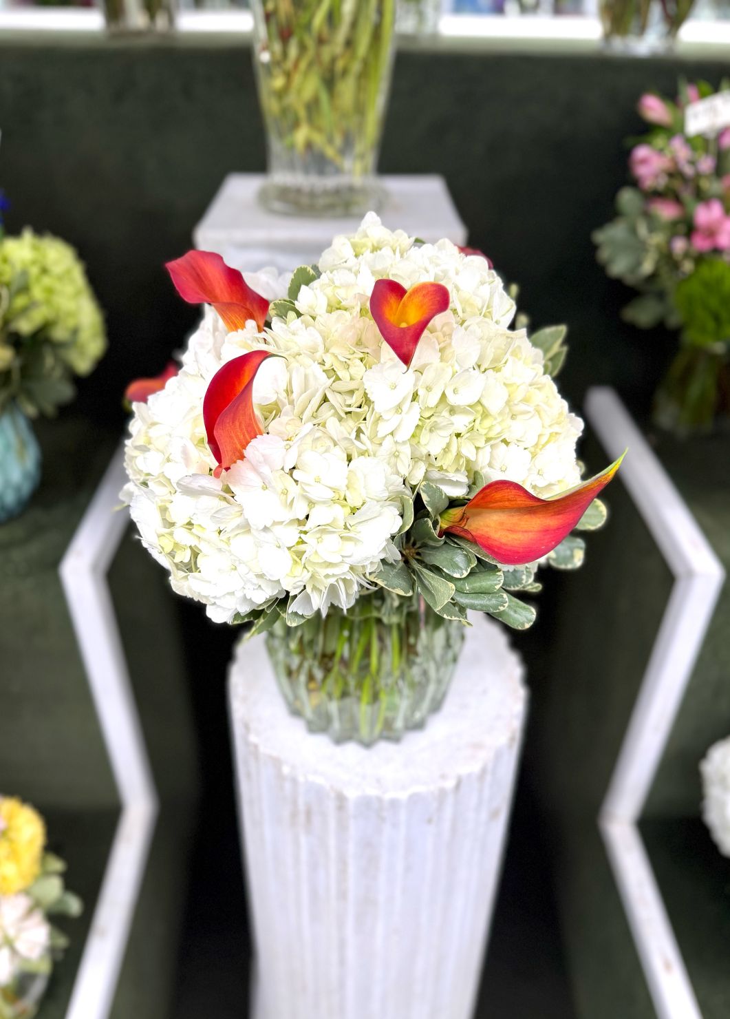 Sunset In Bloom Arrangement In the Cooler
