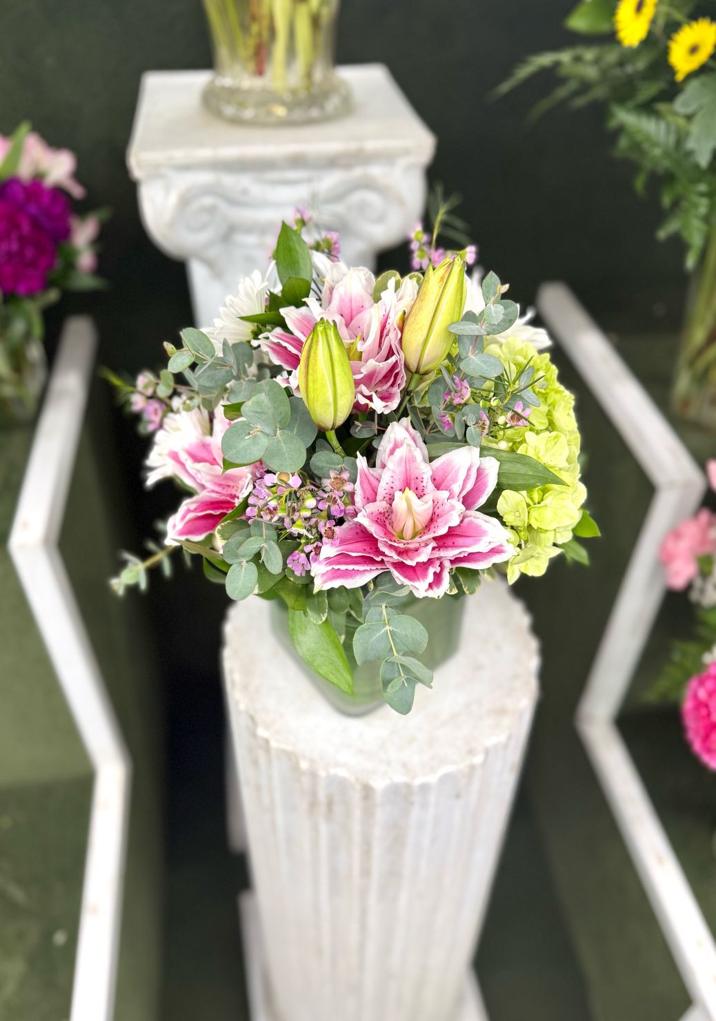 Lily Petals Arrangement In the Cooler
