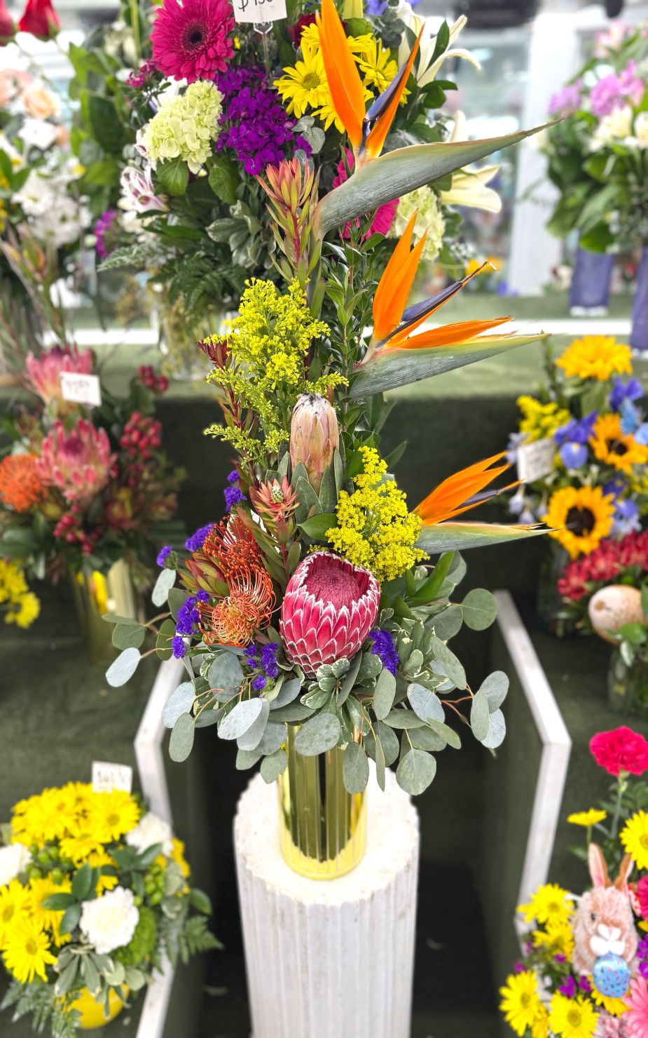 Tropical Paradise Arrangement In the Cooler