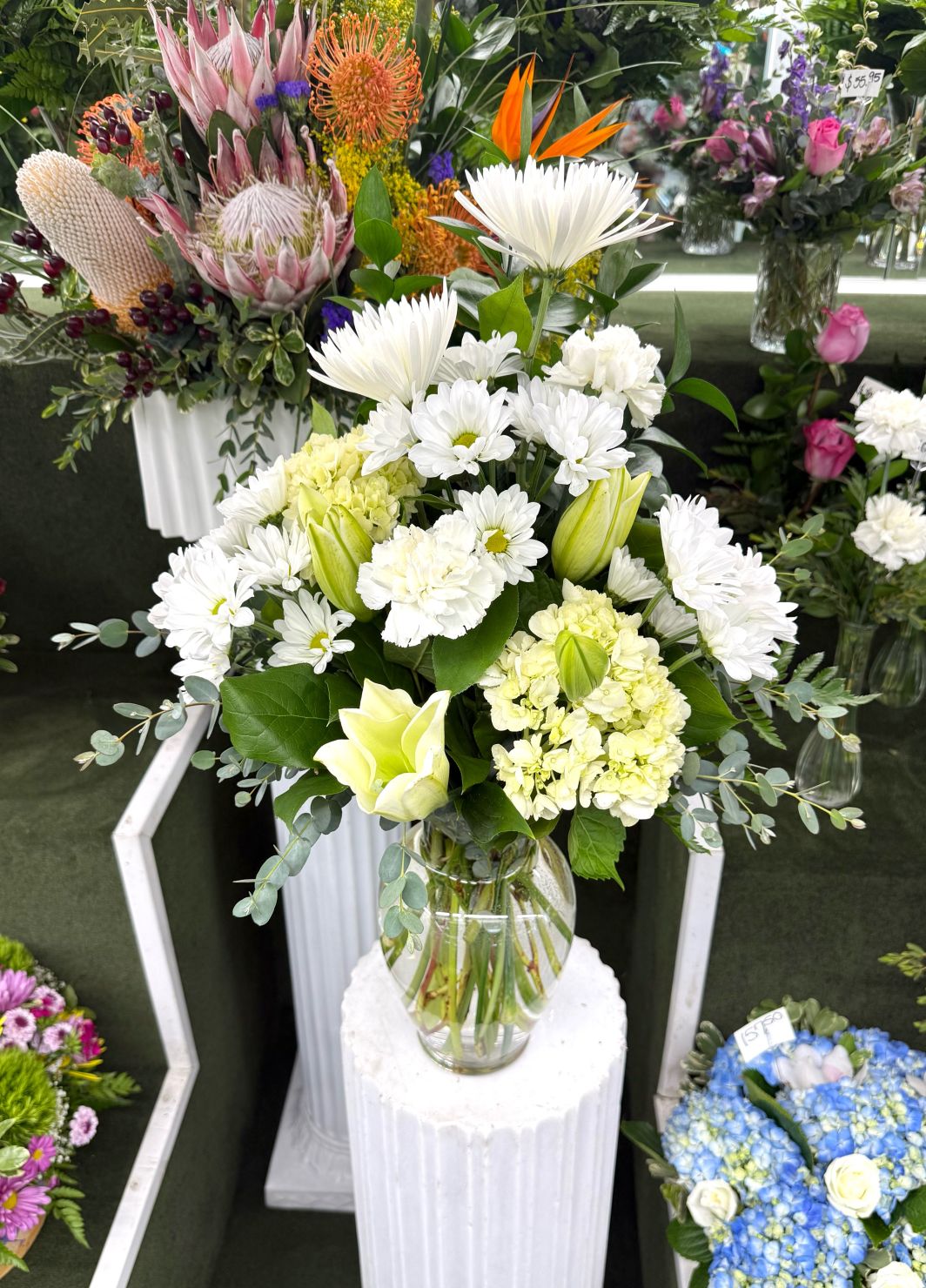 Wishful White Arrangement In the Cooler