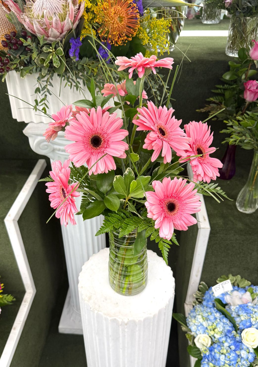 All Pink Splash of Color Arrangement In the Cooler