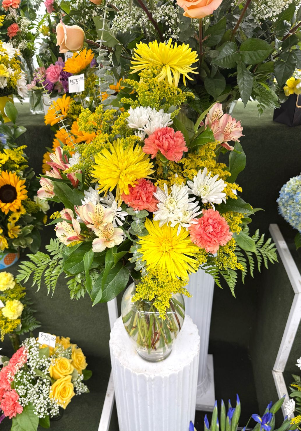 Honey Blush Arrangement In the Cooler