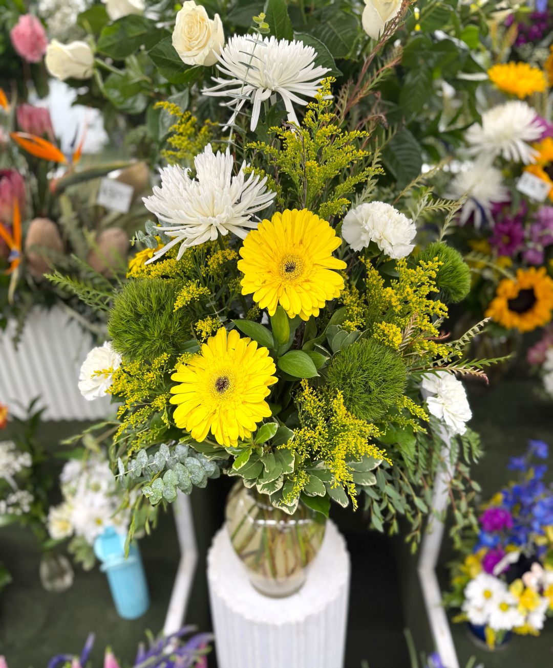 Petals & Promises Arrangement In the Cooler