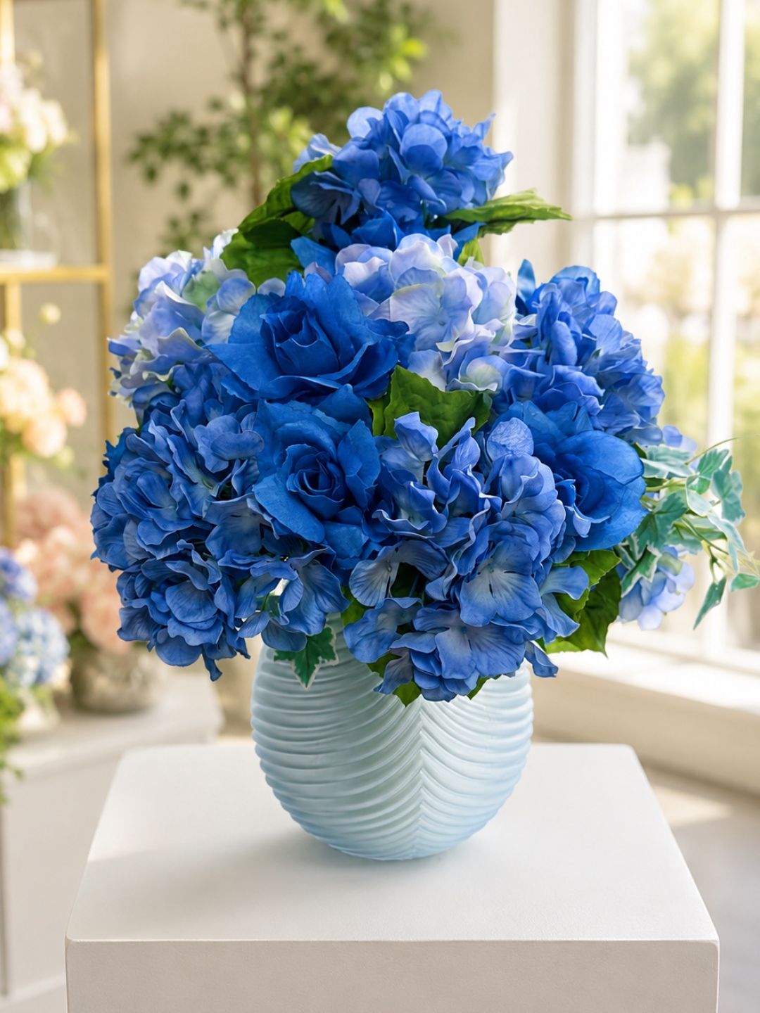 Beautiful Blue Silk Arrangement 