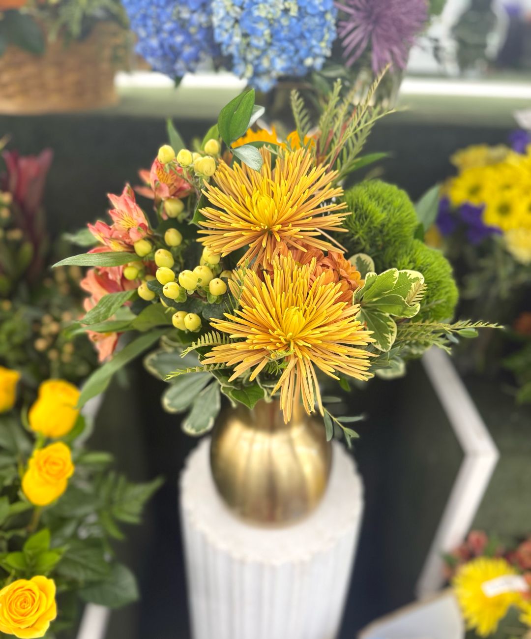 Growing Gold Arrangement In the Cooler 