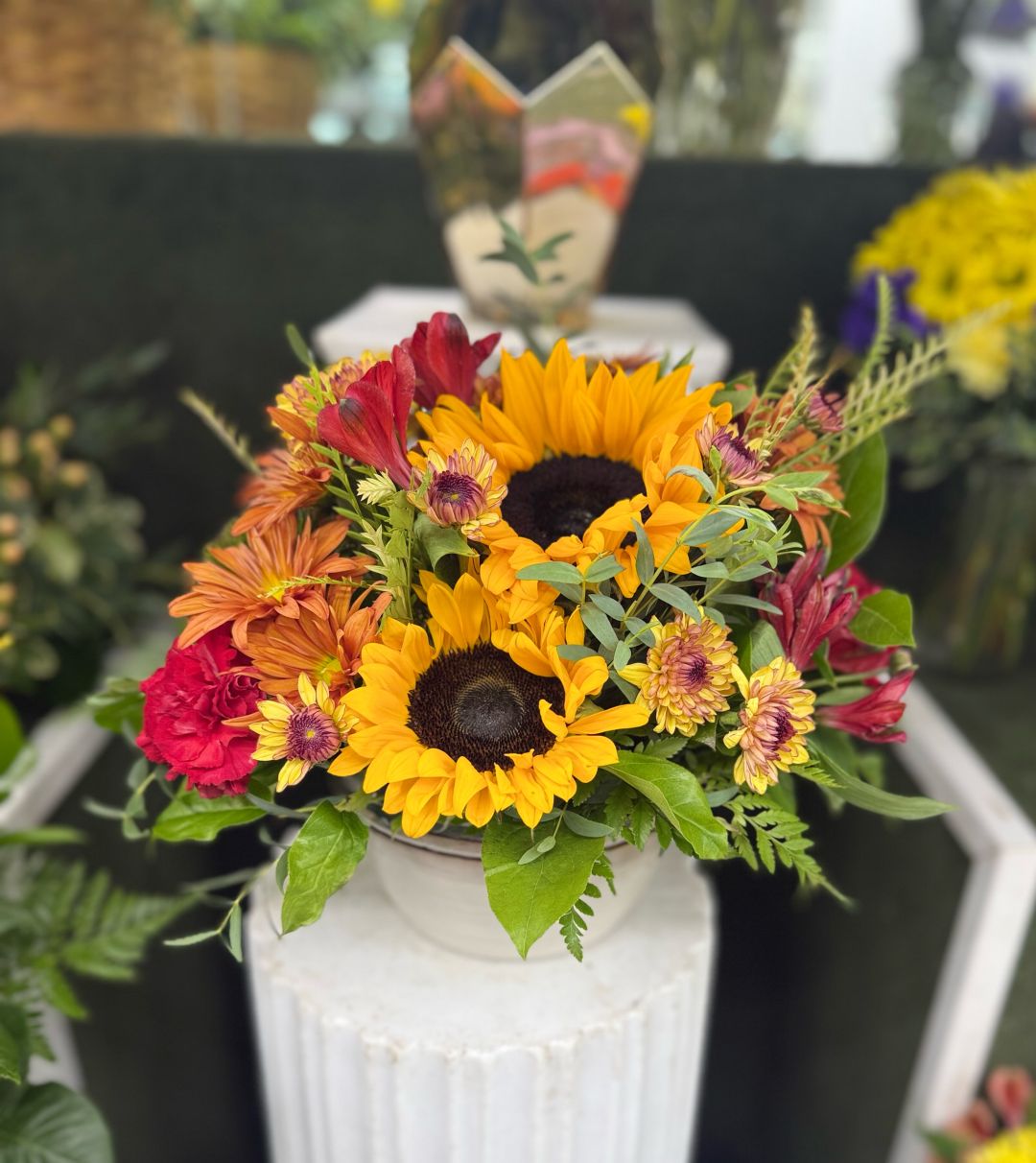 Sweet Sunshine Arrangement In the Cooler