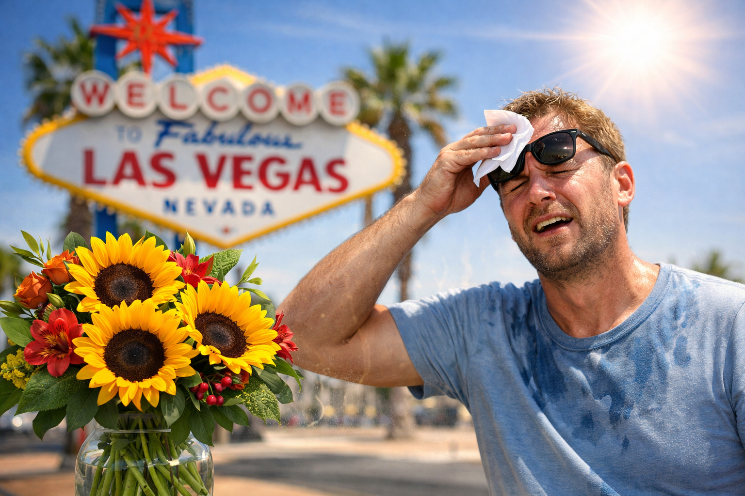 August in Las Vegas Is Not Gentle on Flowers but We Know How to Be
