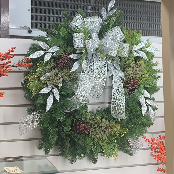 Fresh Evergreen Wreath Uptown Blossoms