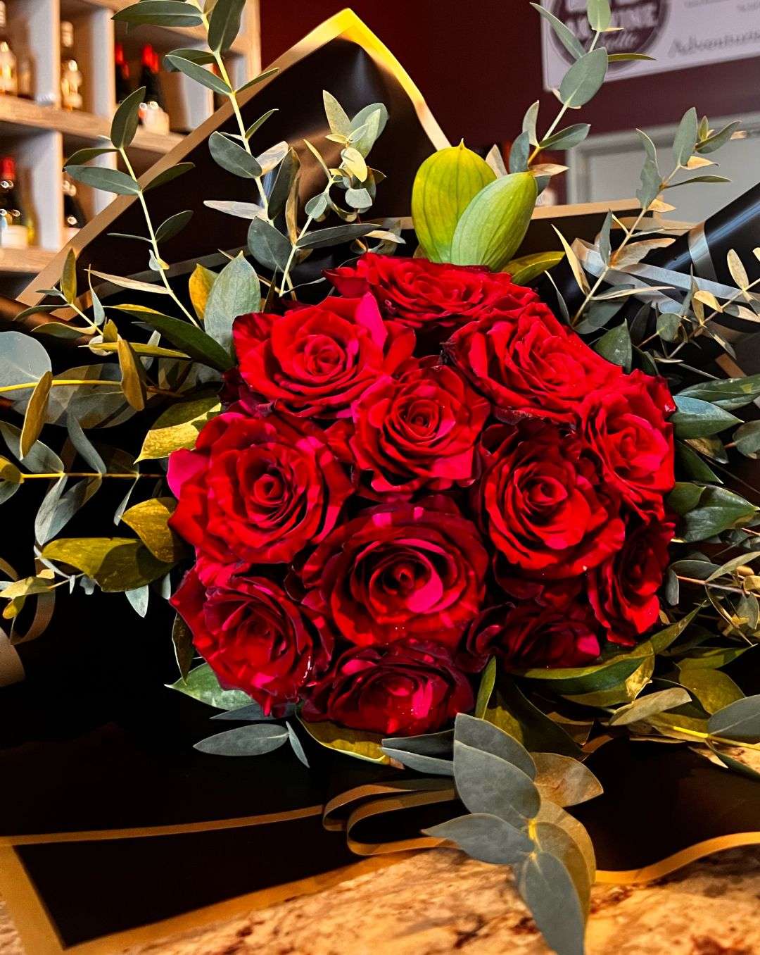 Ramo Buchon style roses