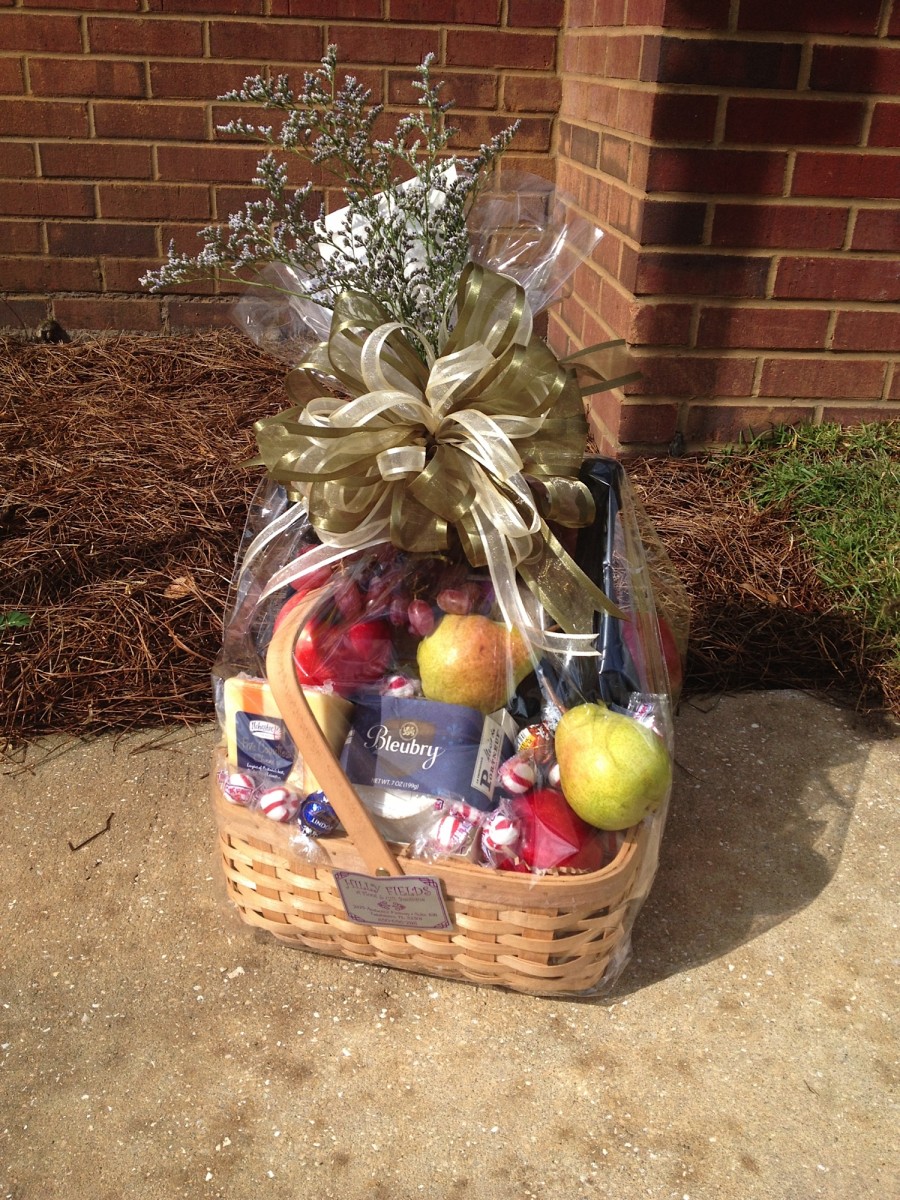 Custom Fruit and Cheese Basket Hilly Fields Florist