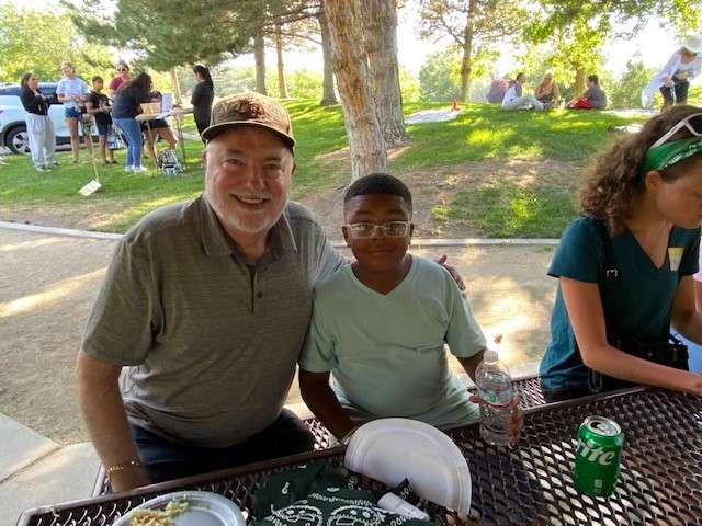 Big Brother Steve and Little Brother Darius at Summer Picnic