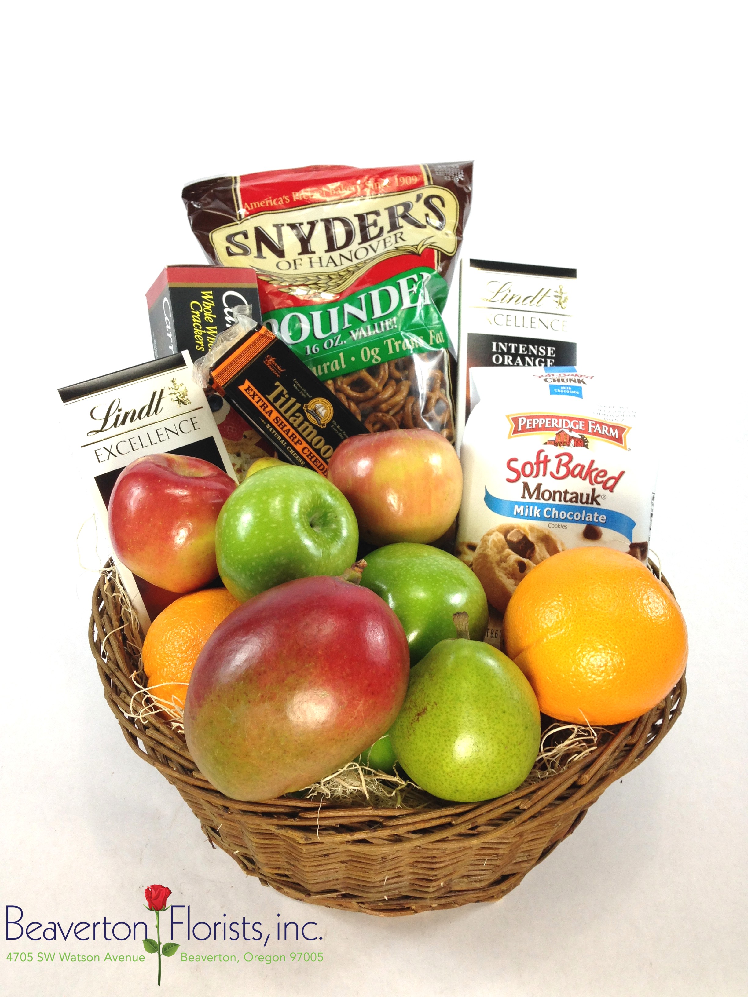 Fruit And Gourmet Basket As Shown