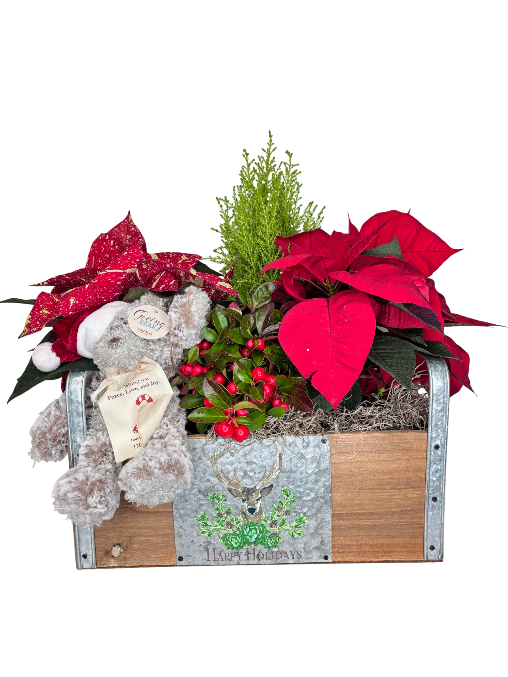 Happy Holidays Gift Planter As Shown