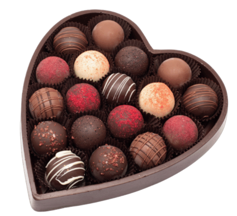 18pc Truffles in Edible Dish As Shown