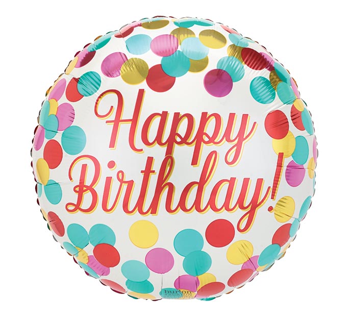 Polka Dot Happy Birthday As Shown