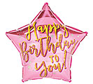 Pink Star Happy Birthday As Shown