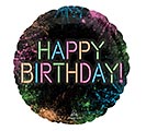 Neon Color Splash Happy Birthday As Shown