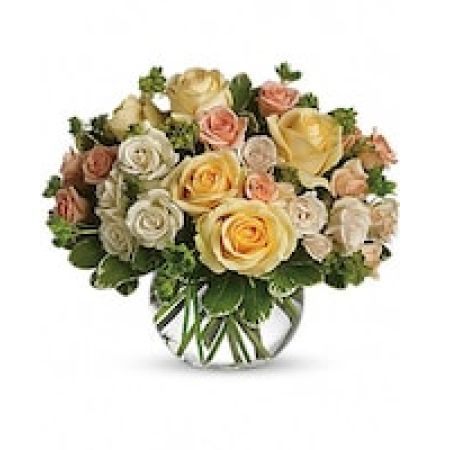 My Lady's Florist Westland - It will be a magic moment when this divine bowl of pastel roses is hand-delivered to someone special. Perfect for any occasion, the soft colors and variety of rose blossoms will soothe anyone's soul.