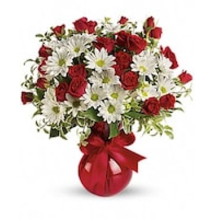 Red, White And You Bouquet by Teleflora
