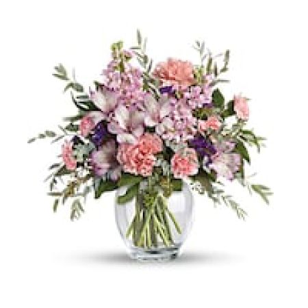 My Lady's Florist Westland - Oh so soft and divinely delicate, this perfect pastel bouquet is pretty as can be. Delivered in a classic ginger jar, the graceful arrangement of alstroemeria, carnations and stock is a welcome surprise on any occasion.\n