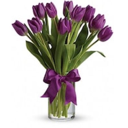 My Lady's Florist Westland - For anyone who's passionate about purple, this majestic arrangement of the prettiest purple tulips is, well\u2026perfect