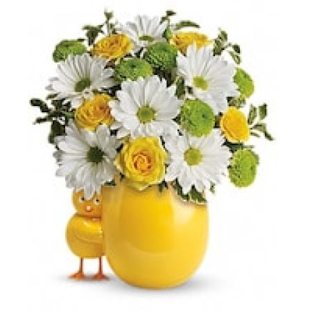 My Lady's Florist Westland - <p>This little chickadee takes cuteness to a whole new level. Perfect for baby showers as well as celebrating the arrival of a newborn. Adorable on delivery, the cheerful vase will continue to delight as a cherished holder for any number of baby things (and trust us, there are lots of things!) in a nursery.<\/p>