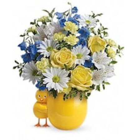 Teleflora's Sweet Peep Bouquet - Baby Blue
