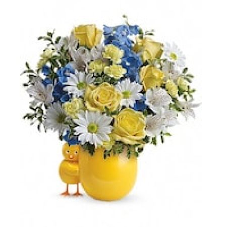 Teleflora's Sweet Peep Bouquet - Baby Blue