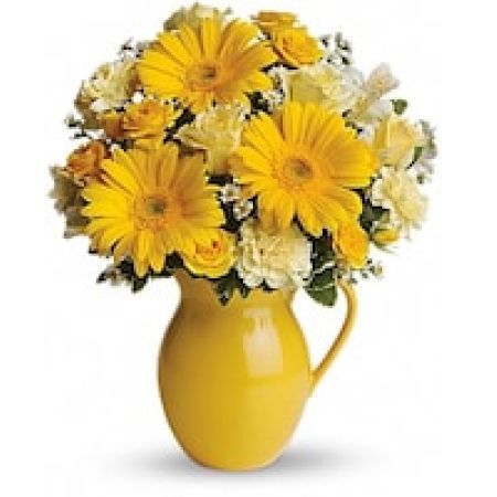 Teleflora's Sunny Day Pitcher of Cheer