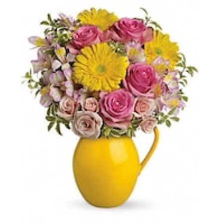 Teleflora's Sunny Day Pitcher Of Charm