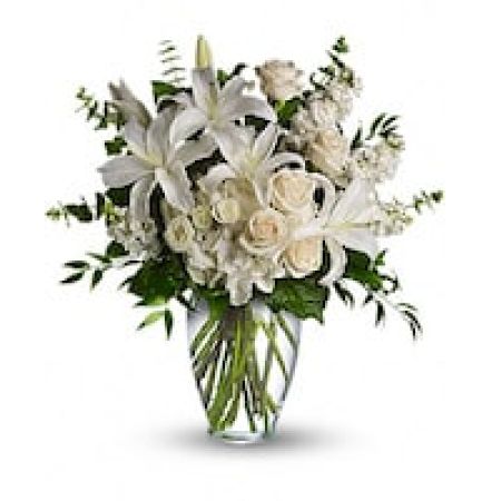 My Lady's Florist Westland - A lovely bouquet to soothe and comfort, a variety of white and peach blossoms sends your hope and strength. Beautifully.