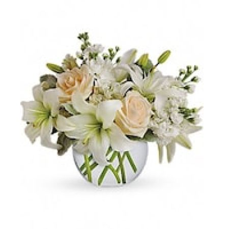 My Lady's Florist Westland - Like a vacation for the senses, this lovely bouquet delivers an oasis of beauty and elegance. Soothing, serene and very special.