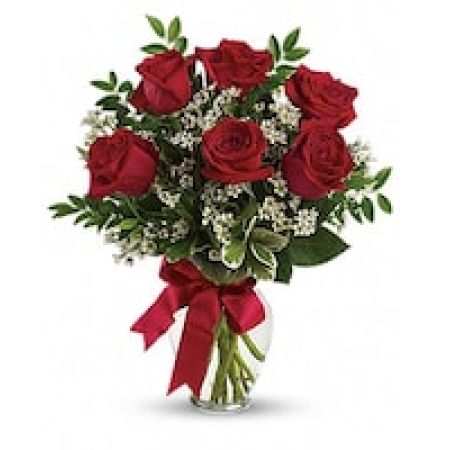 Thoughts of You Bouquet with Red Roses
